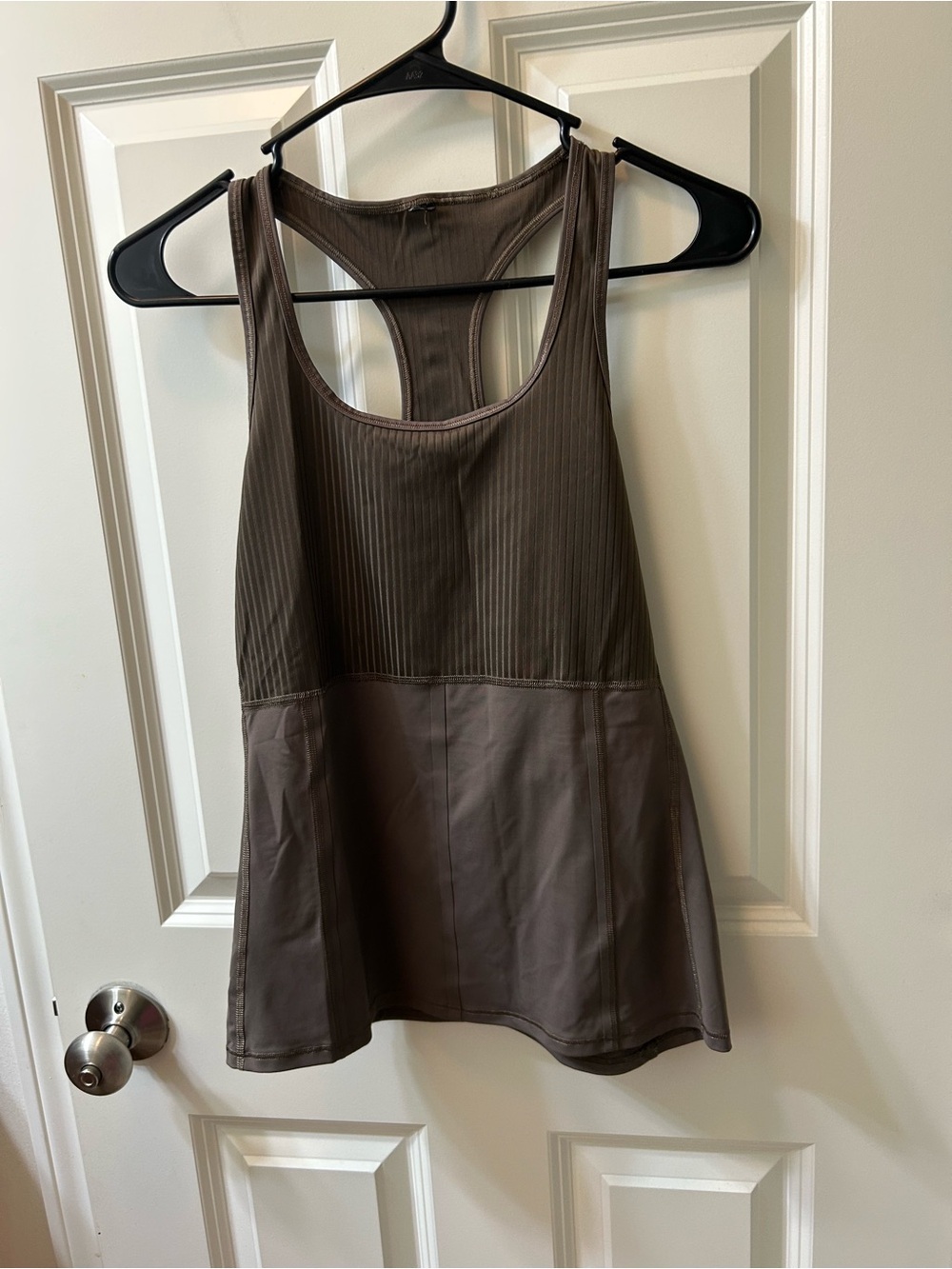 Athleta Brown Ribbed Racerback Tank Top - Picture 3 of 4